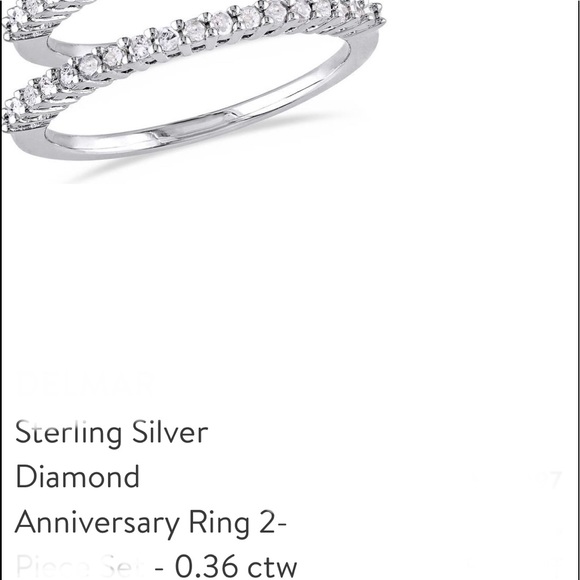 🆕💍 NEW IN BOX 0.36 CARAT WEIGHT THIN STERLING SILVER DIAMOND💎ANNIVERSARY BAND - Picture 3 of 14